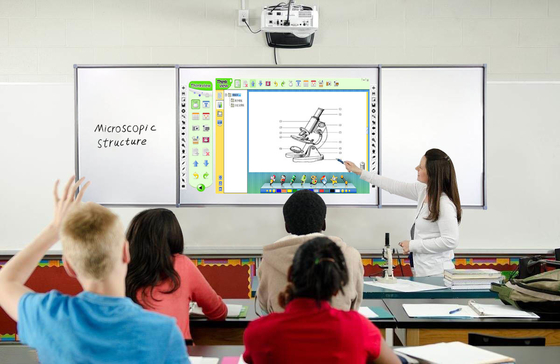 Layar Papan Tulis Smartboard Kelas Digital Interaktif Portabel