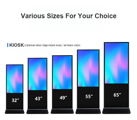 Kios Layar Sentuh Cerdas Swalayan Vertikal 55 Inch 4K