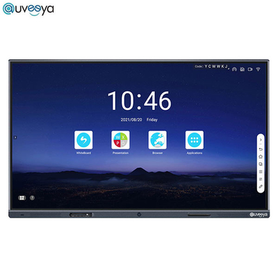 16GB Multi Touch LED Digital Interactive Flat Panel Display 75Inch Untuk Sekolah